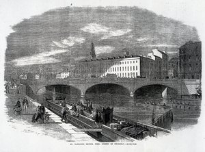 Ponte di San Patrizio, Cork, inaugurato giovedì, inciso da T.N. Wilson, pubblicato in 